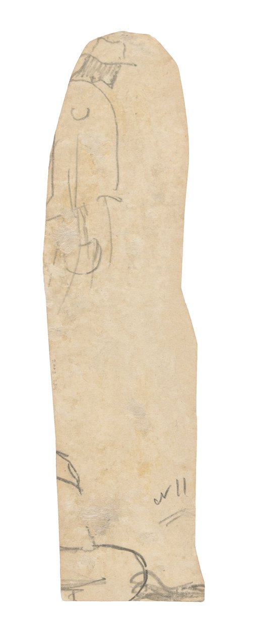 Sketch of Man with a Hat and Fragment of Woman