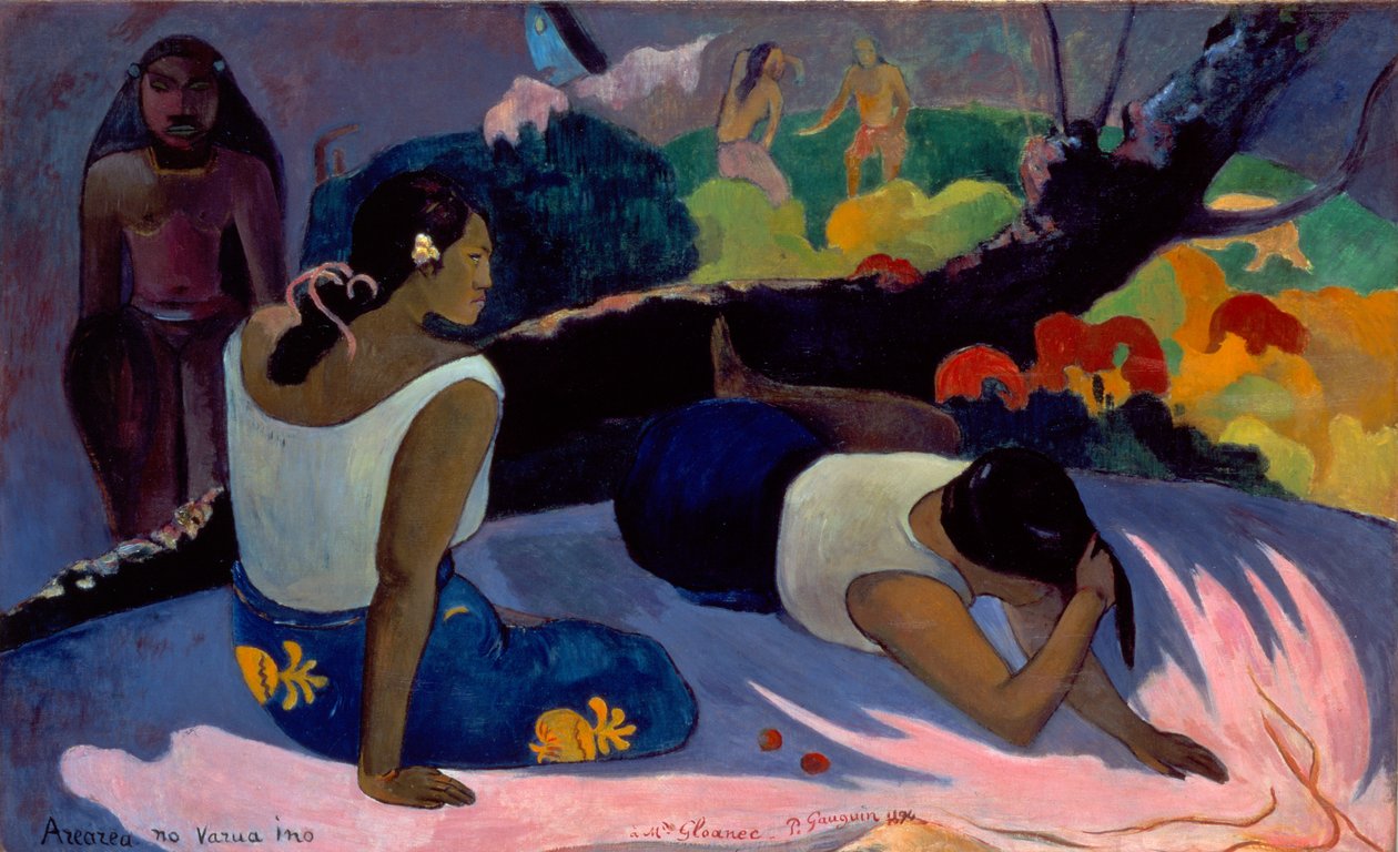 Reclining Tahitian Women or The Amusement of the Evil Spirit by Paul Gauguin