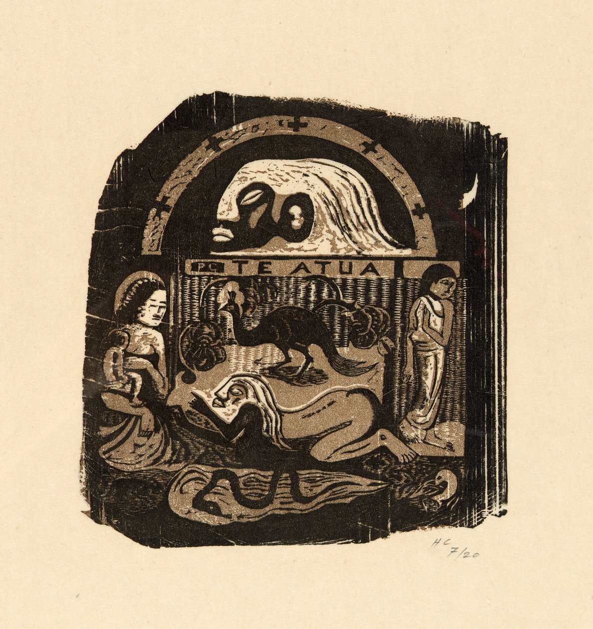 The God, from the Suite of Late Wood-Block Prints by Paul Gauguin