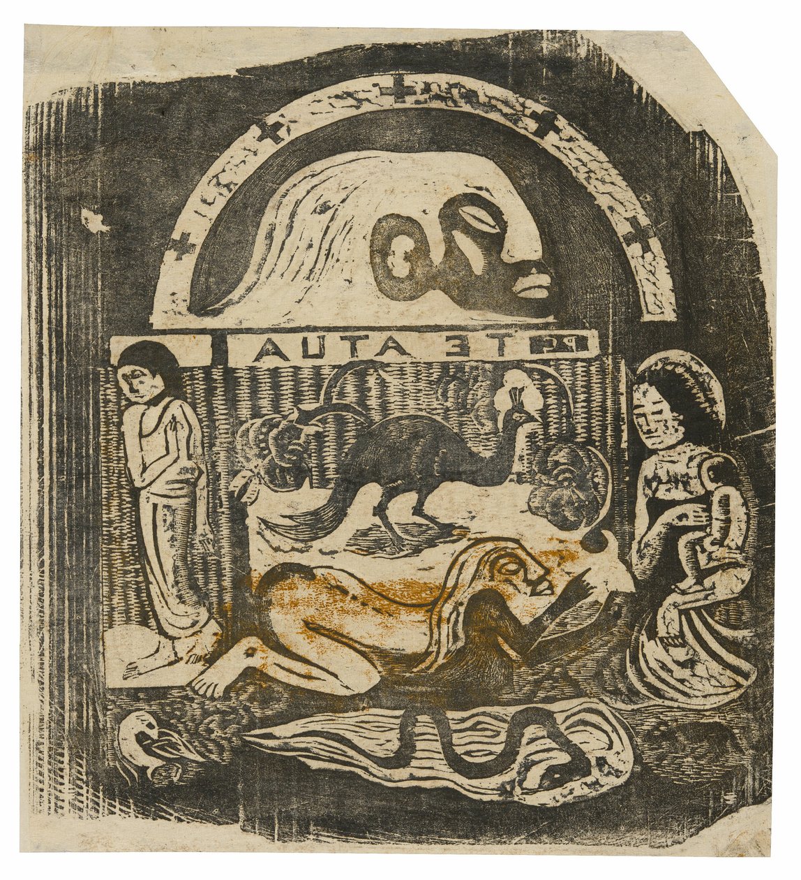 The God, from the Suite of Late Wood-Block Prints by Paul Gauguin