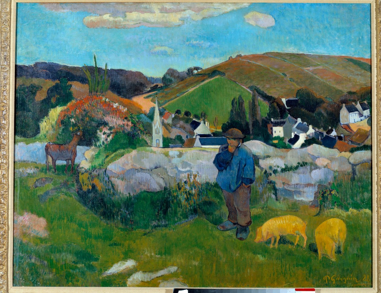 The Pork Guardian in Brittany in 1888 by Paul Gauguin