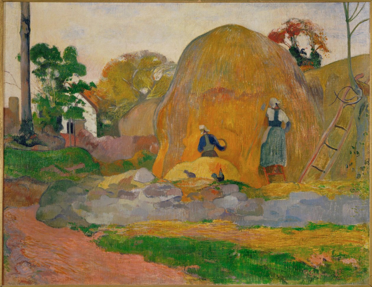 The Yellow Haystack or Blonde Harvest by Paul Gauguin