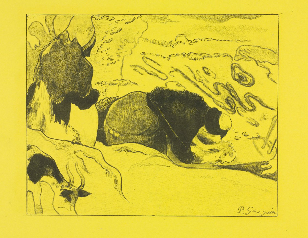 Volpini Suite: Laundresses Les Laveuses, 1889 by Paul Gauguin