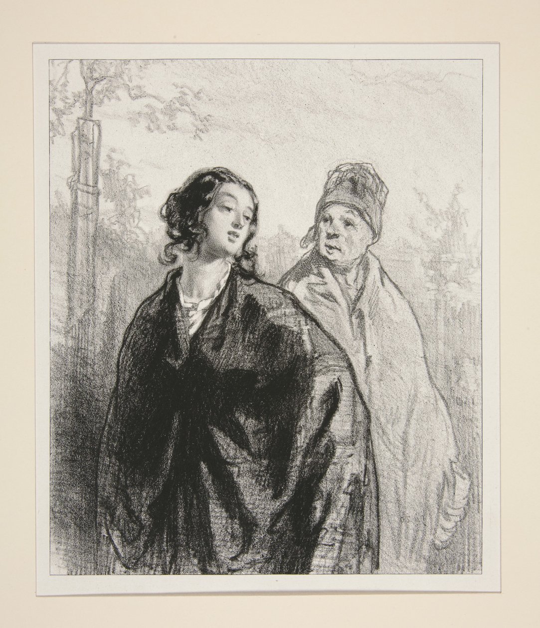 The Girl and the Mother by Paul Gavarni