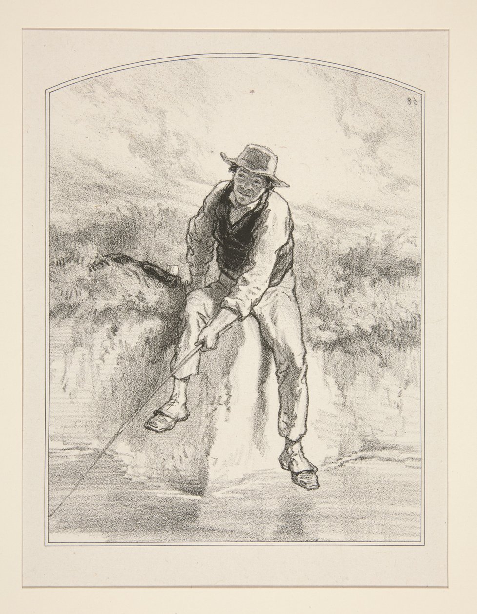 Fishing with a Line by Paul Gavarni