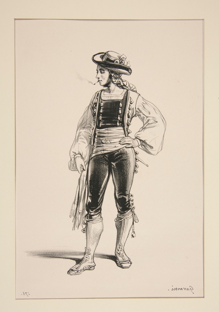 ALGUAZIL. Felt Hat Trimmed with Velvet by Paul Gavarni