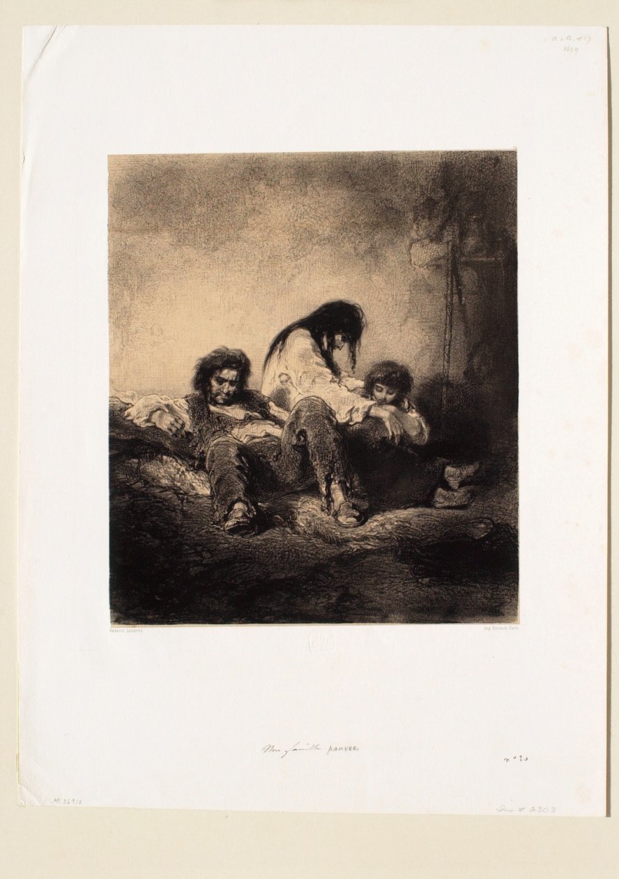 A Poor Family by Paul Gavarni