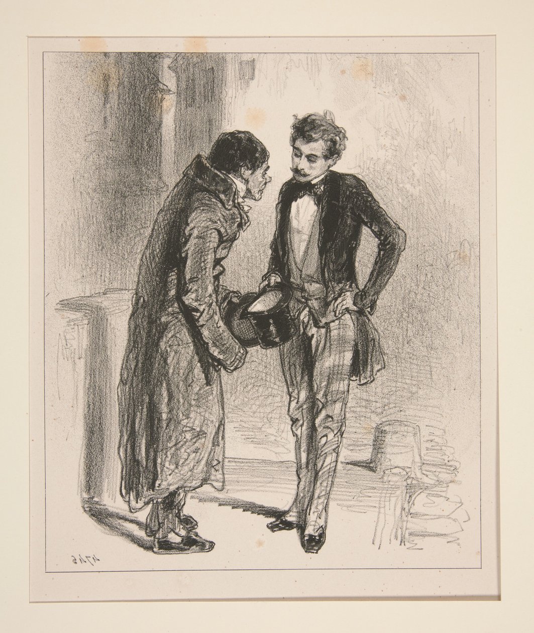 Ah! Monsieur Radiguet... yours most humbly, I did not recognize you!... by Paul Gavarni