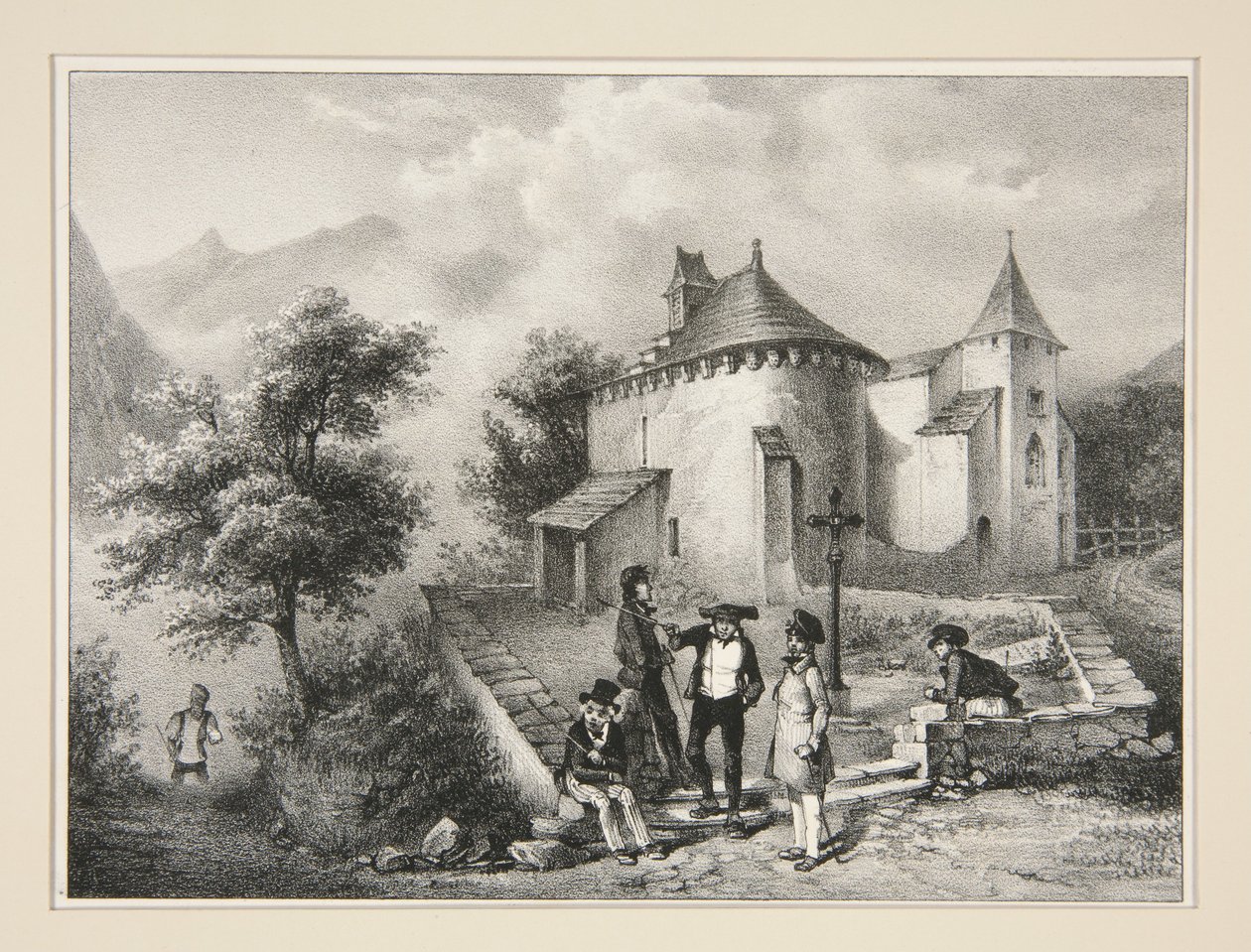Chapel of Assoute, near Eaux-Bonnes by Paul Gavarni