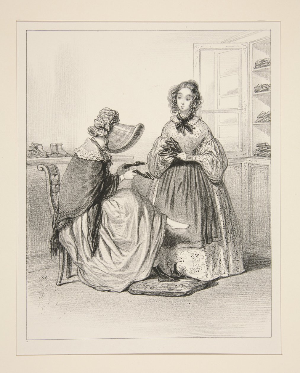 Female Shoemaker. by Paul Gavarni