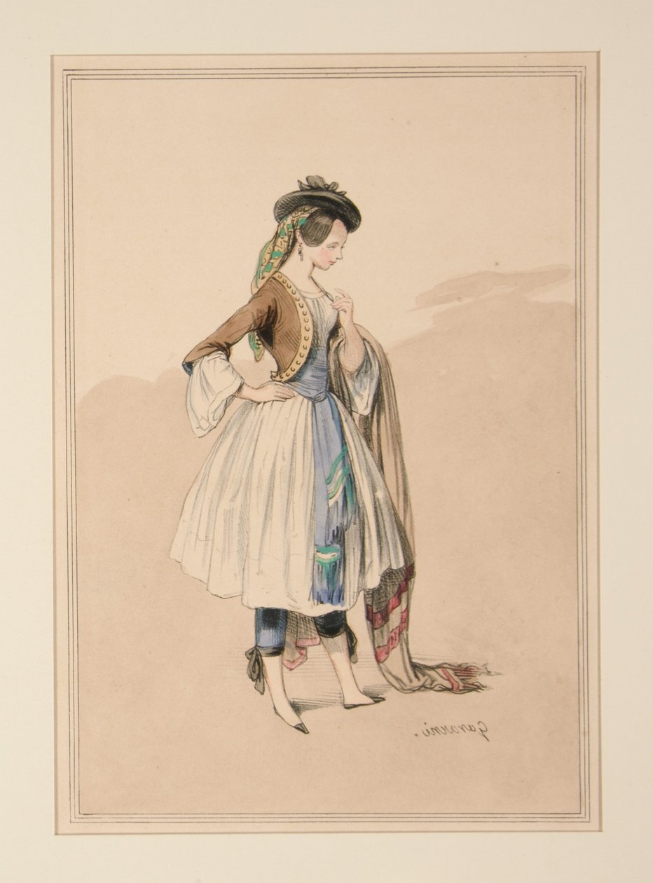 Costume by Gavarni, Executed by Moreau by Paul Gavarni
