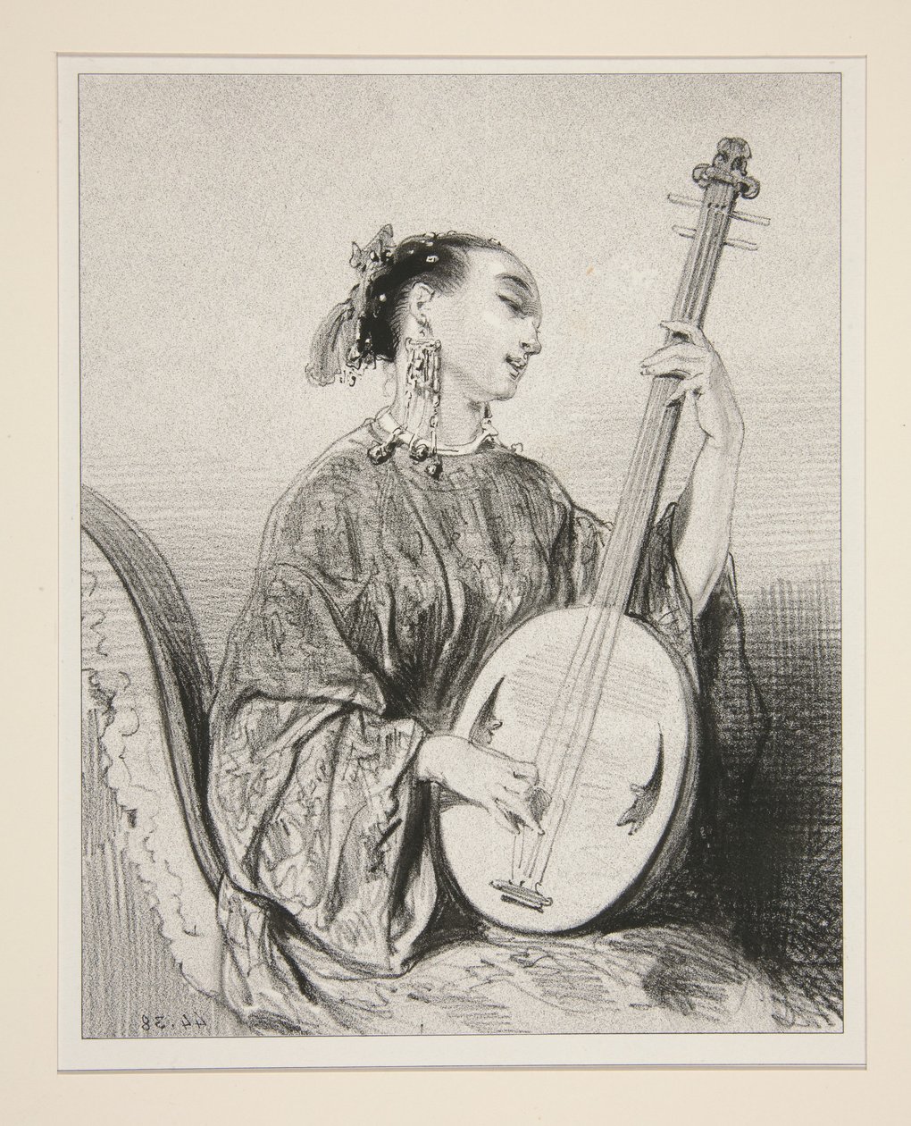 Chinese Singer by Paul Gavarni