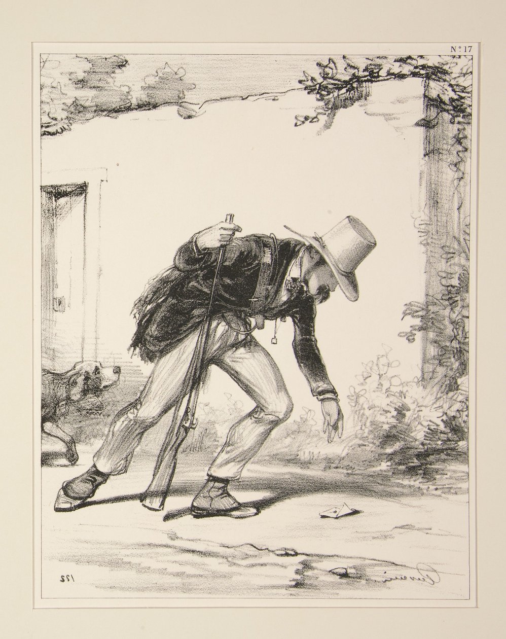 Dear, he is going hunting tomorrow... by Paul Gavarni