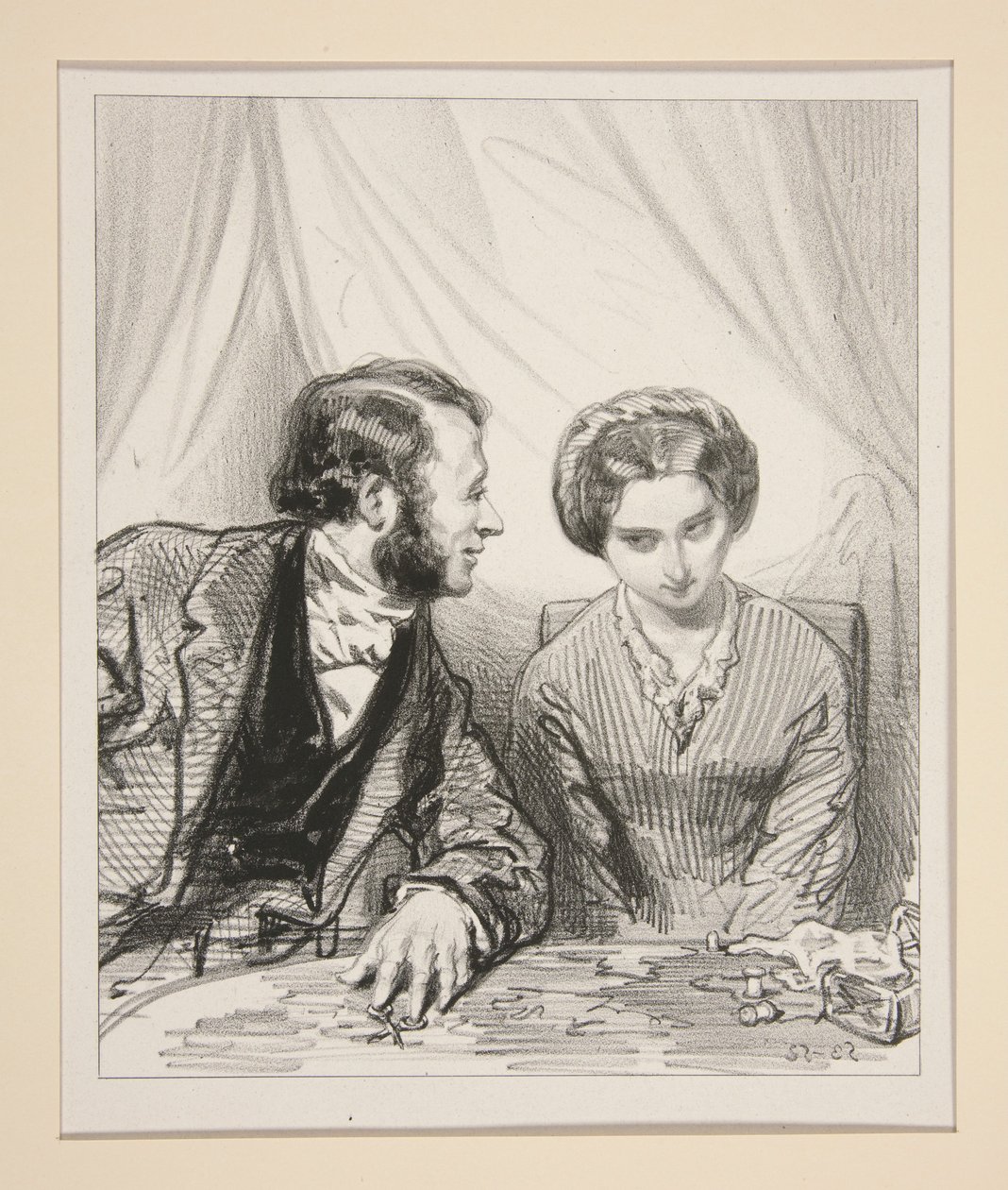 How Badly You Lie, My Dear. by Paul Gavarni