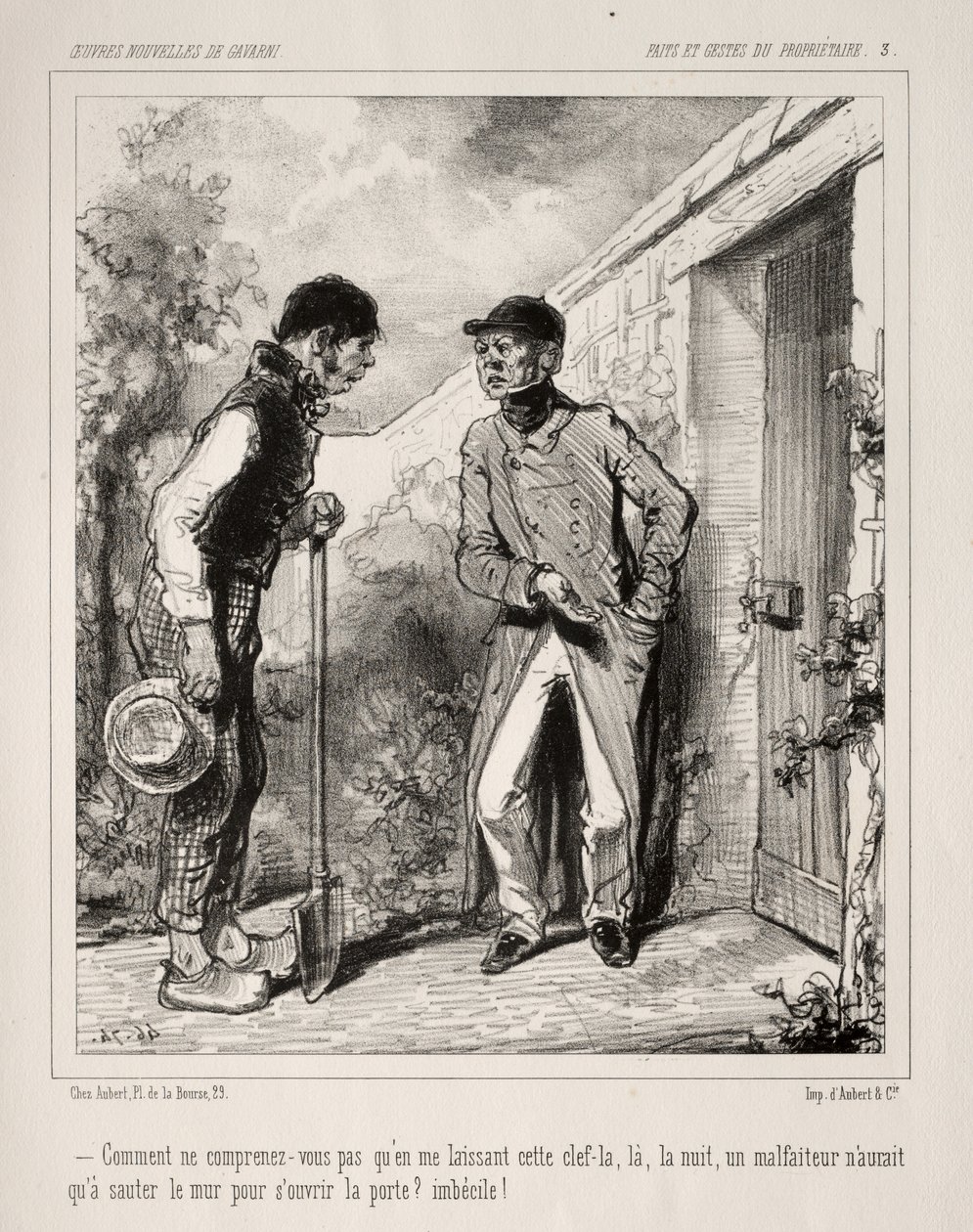 Deeds and Gestures of the Owner by Paul Gavarni