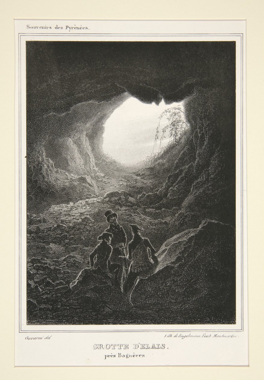 Grotto of Elais near Bagneres by Paul Gavarni