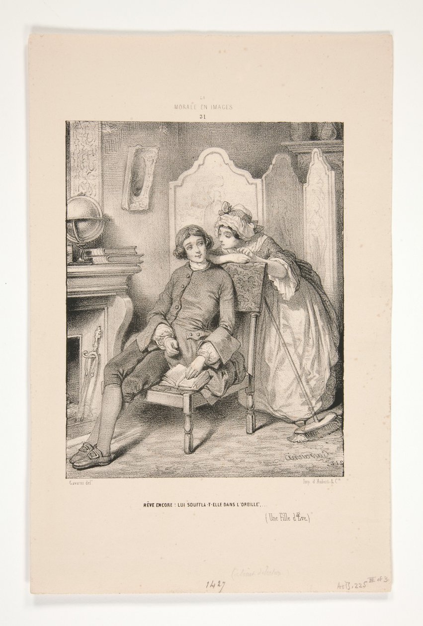 Jean-Jacques and Miss Merceret by Paul Gavarni