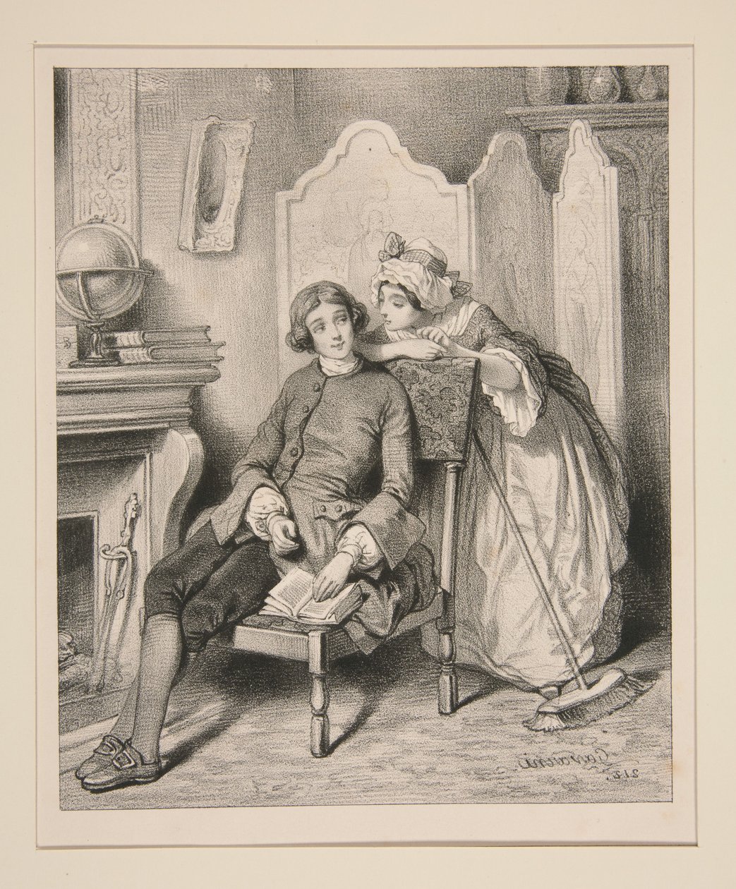 Jean-Jacques and Miss Merceret by Paul Gavarni