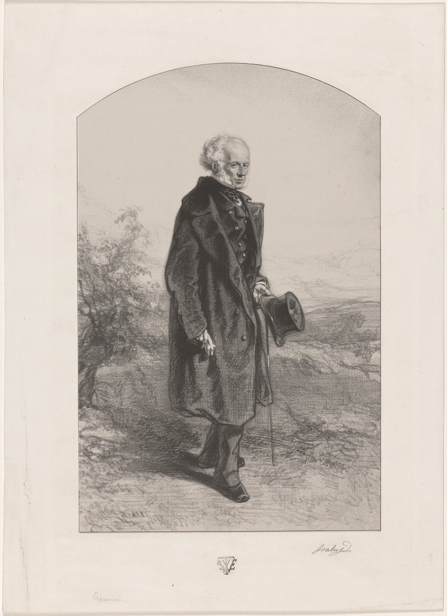 Jean Baptiste Isabey by Paul Gavarni