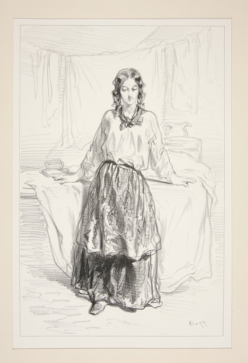 The Laundress by Paul Gavarni