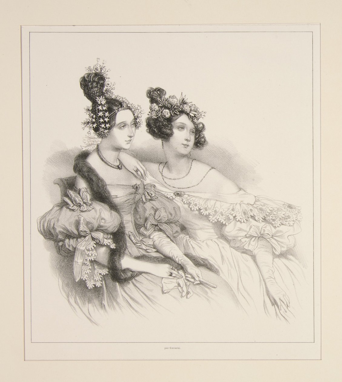 The Evening. Hairstyles by Sergent and Jouenne. by Paul Gavarni