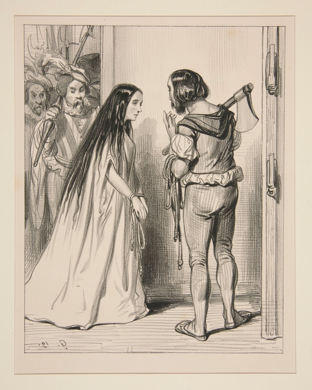 The Executioner: - I tell you, you are making eyes at the little one by Paul Gavarni