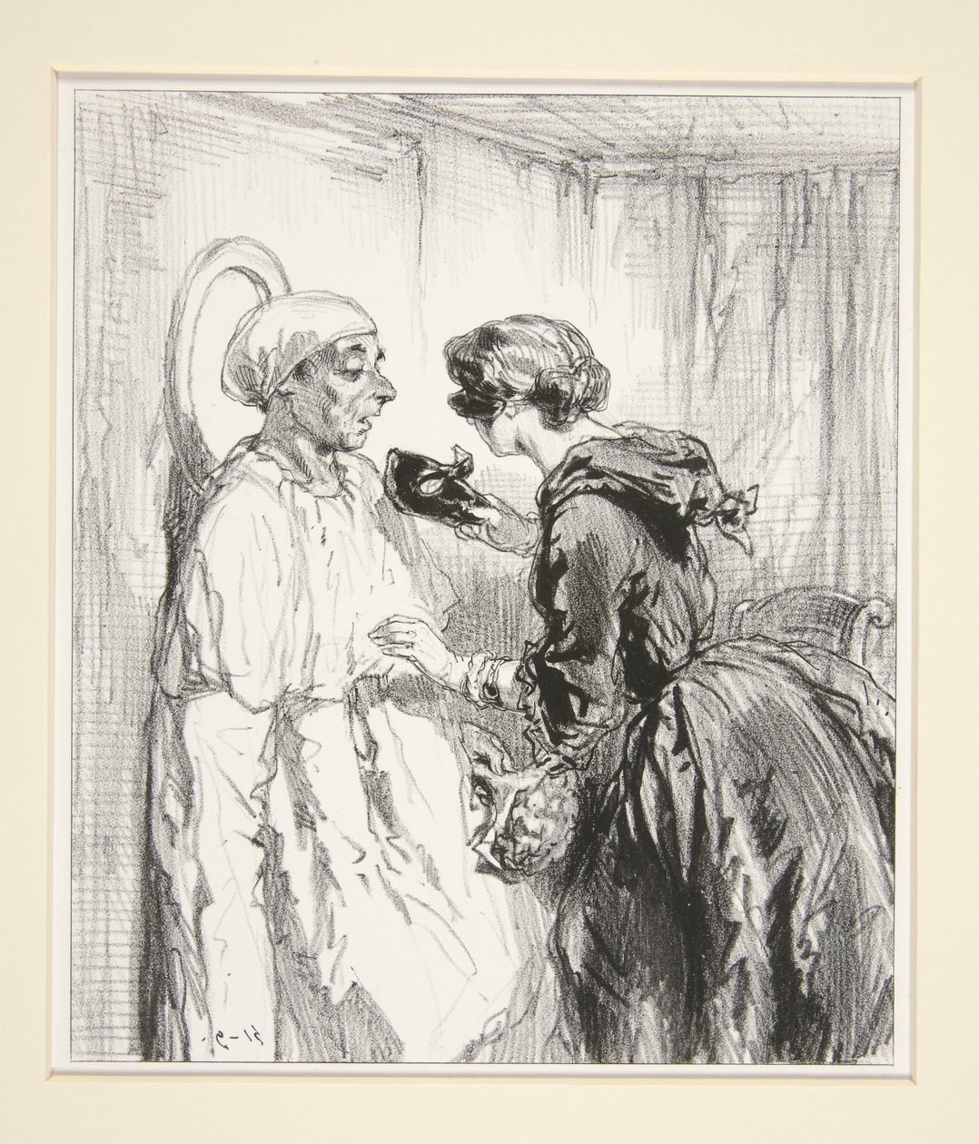 The mask falls, the man remains, and "the pierrot" vanishes. by Paul Gavarni