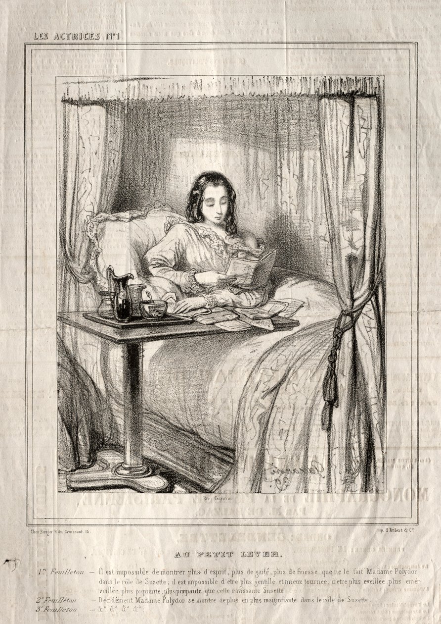 The Actresses: At the Little Rising..., 1843 by Paul Gavarni