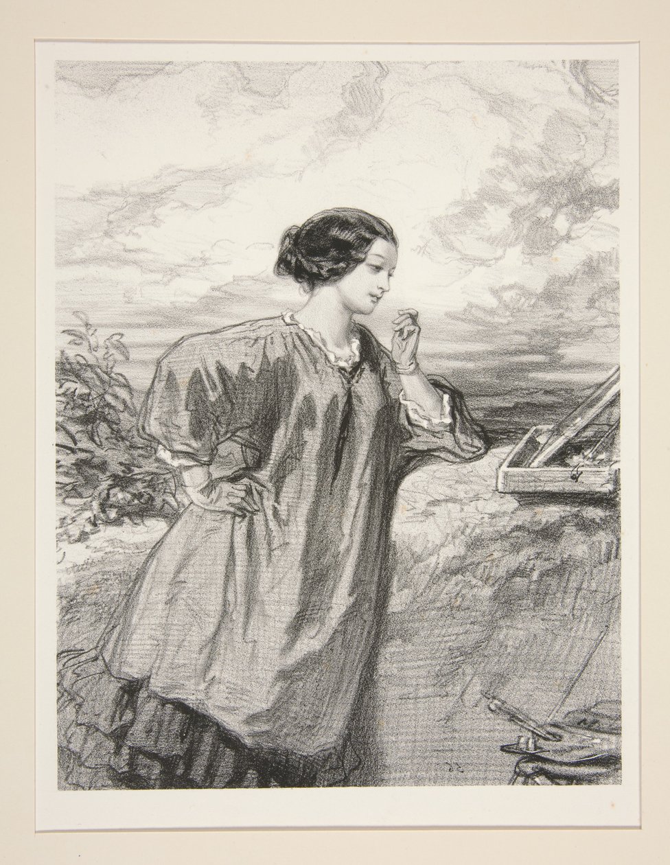 The Women Artists / Miss Marie de N... by Paul Gavarni