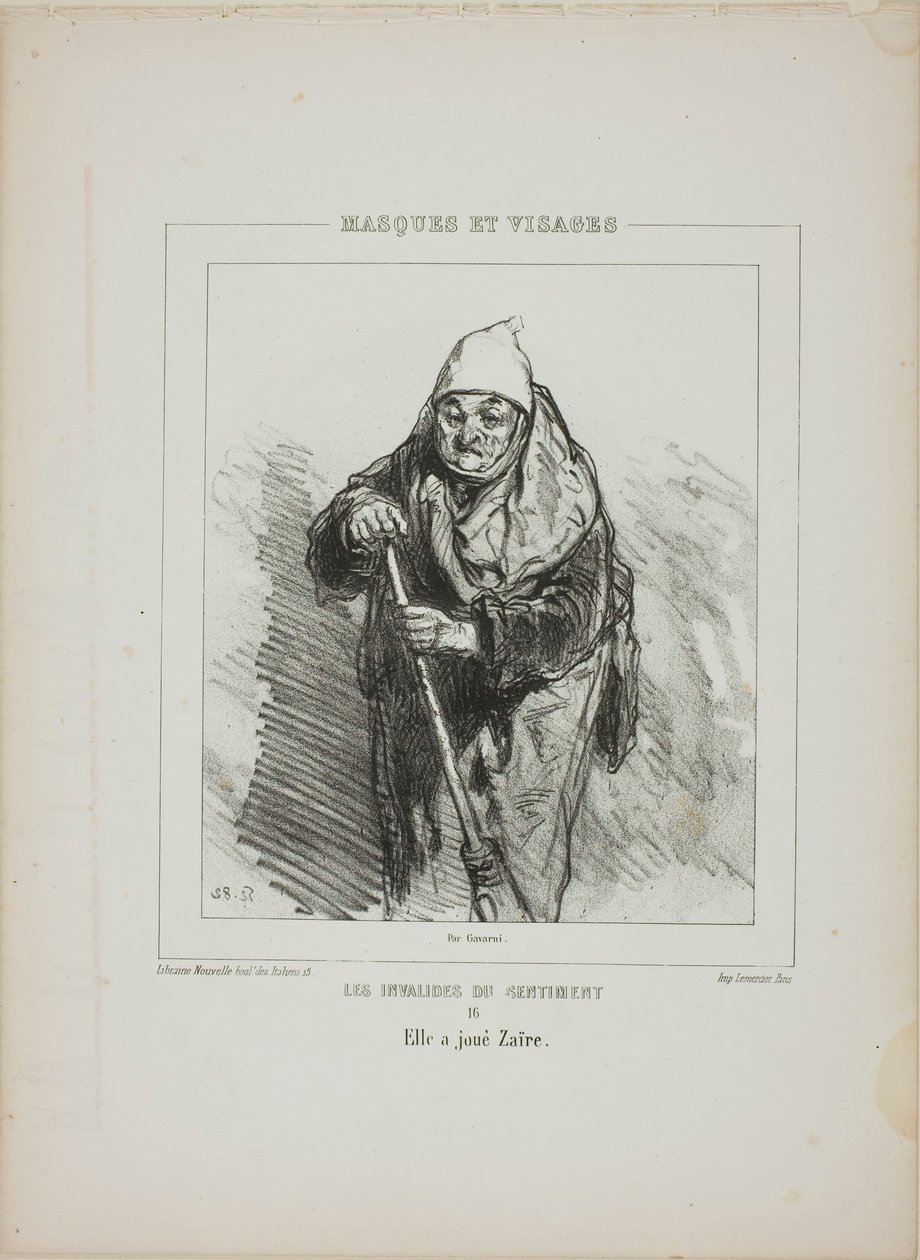The Invalids of Sentiment: She Played Zaïre by Paul Gavarni