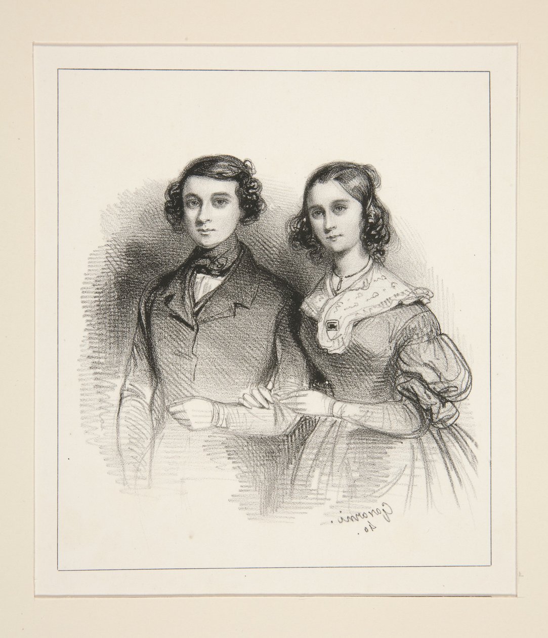 Mr. and Mrs. Emile Taigny by Paul Gavarni