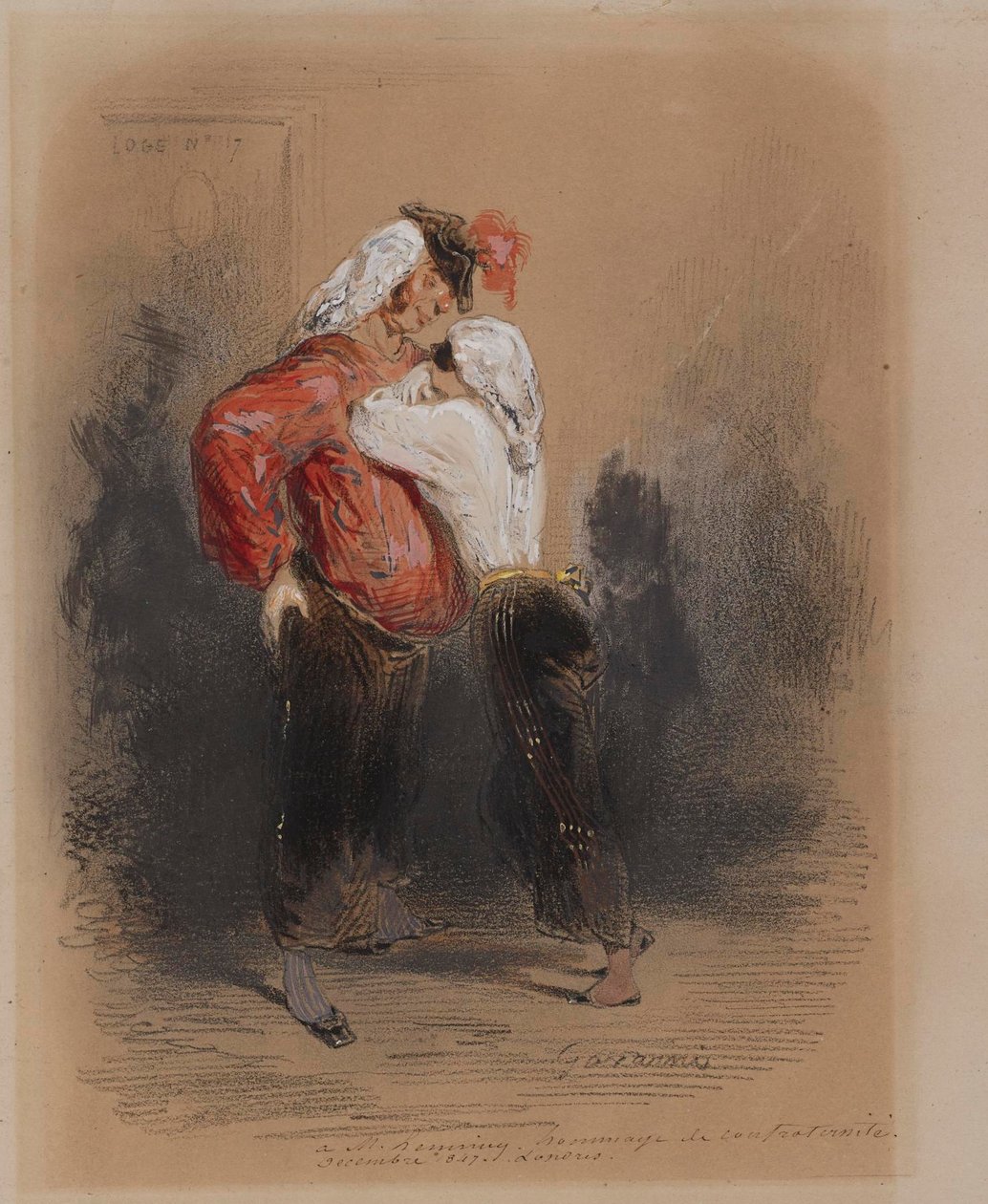 Man and Woman in Fancy Dress by Paul Gavarni