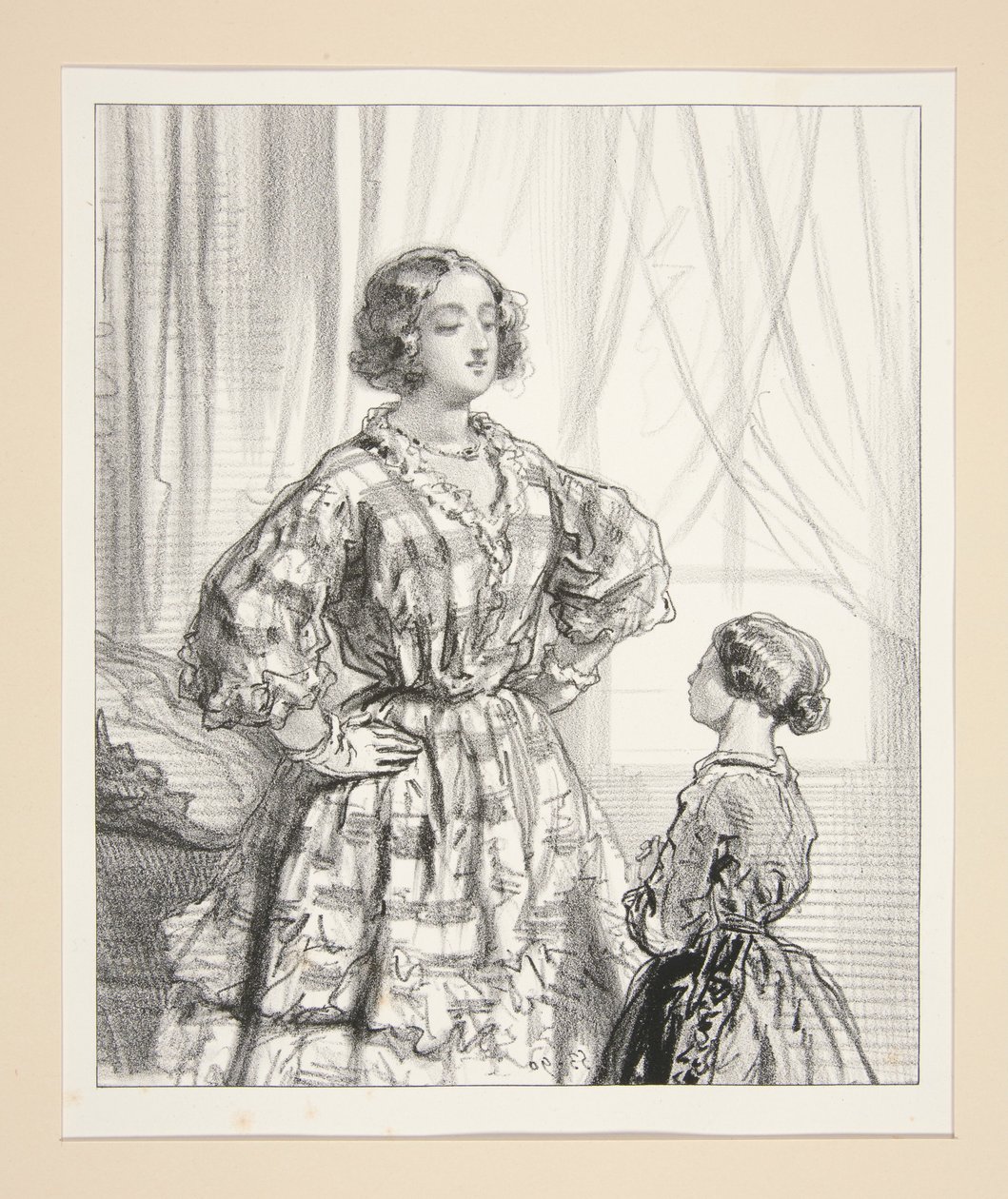 Mom, grandma says you must teach me everything she taught you when you were little... by Paul Gavarni
