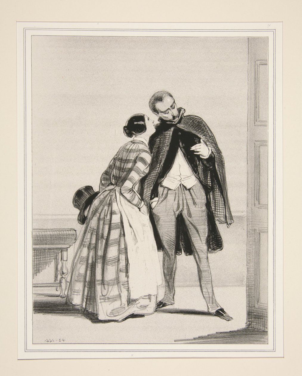 Sir, the young lady must dine tonight with this young man of letters... by Paul Gavarni