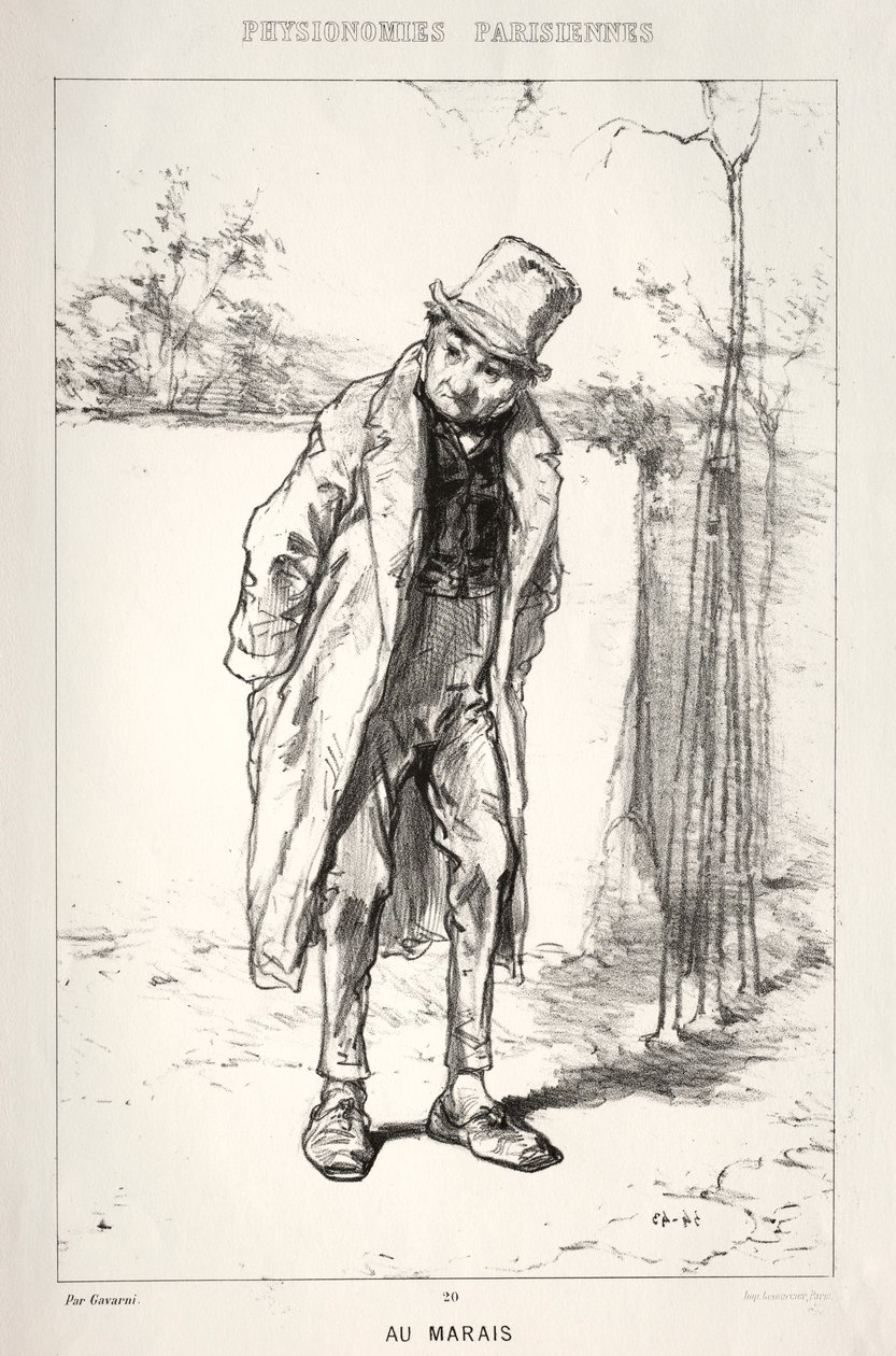 Parisian Physiognomies: At the Marais, 1869 by Paul Gavarni