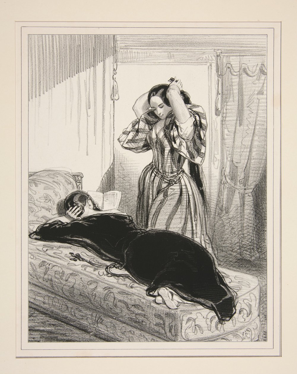 What are you reading there? - "The Merit of Women." by Paul Gavarni