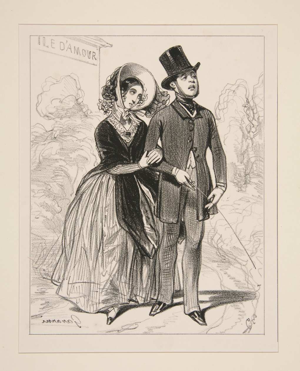 Nothing Weighs on the Arm Like the Woman One No Longer Loves. by Paul Gavarni