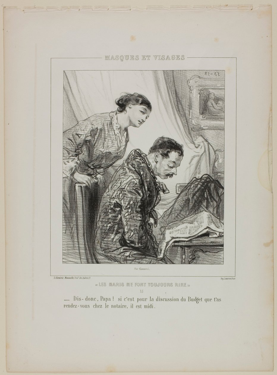 Say-So, Papa!, from Masques et Visages by Paul Gavarni