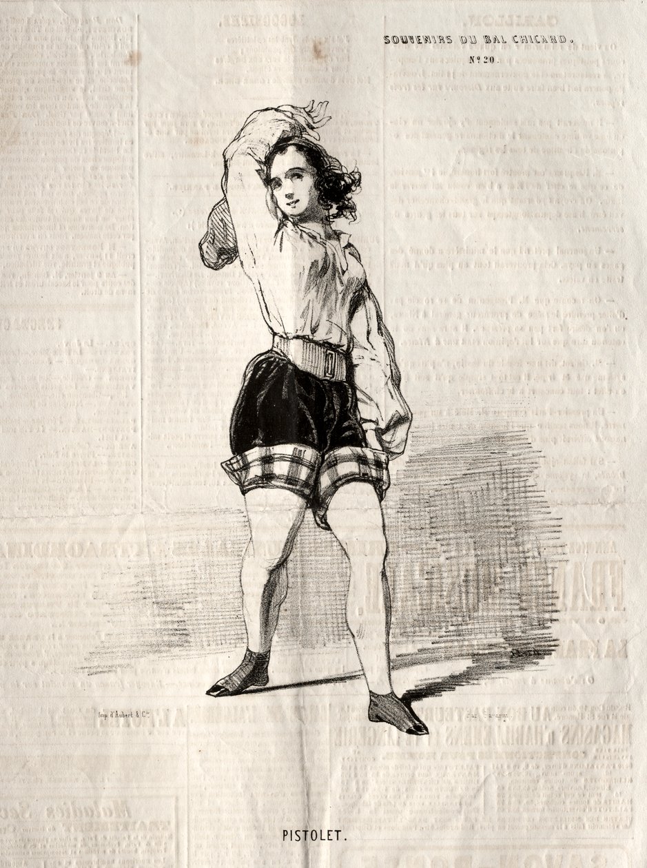 Souvenirs du Bal Chicard: Pistolet by Paul Gavarni