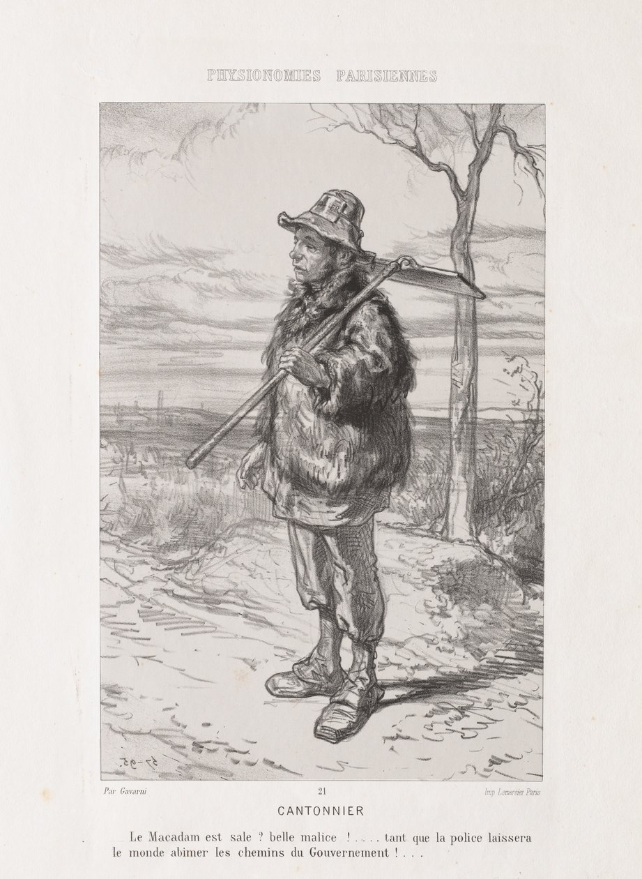 Parisian Physiognomy: Street Sweeper by Paul Gavarni