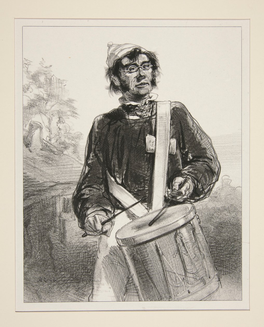Village Drummer by Paul Gavarni