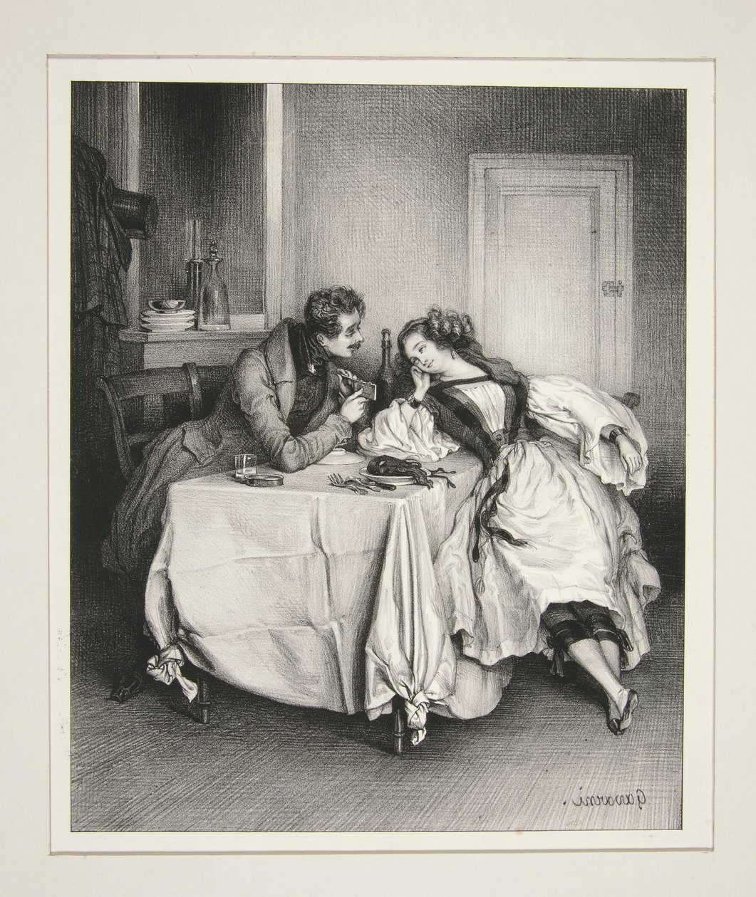 A Private Room at Petron by Paul Gavarni