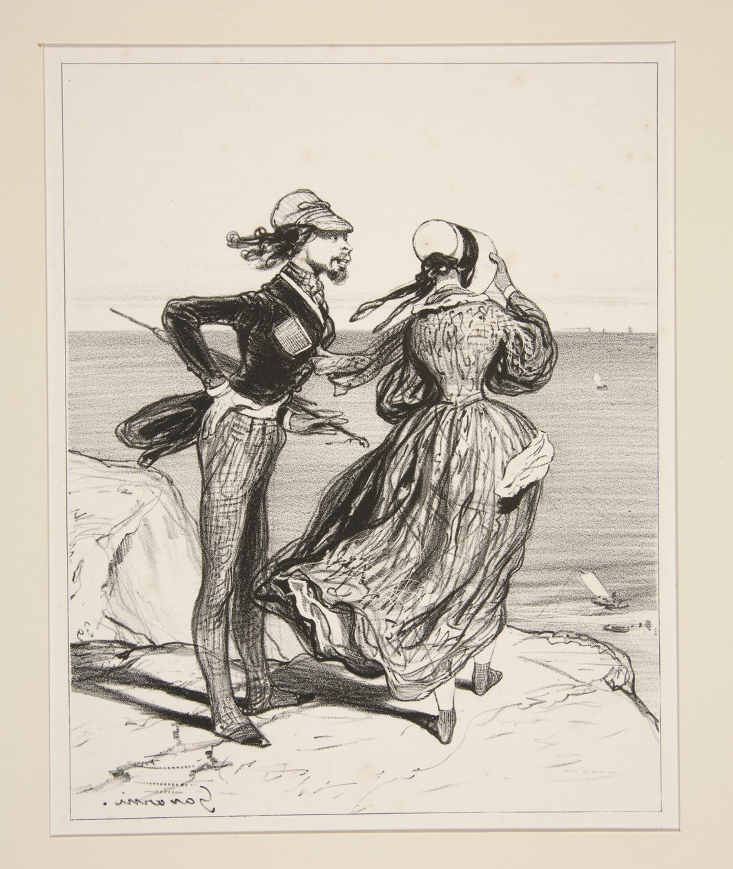 A Nonsense on a Cliff by Paul Gavarni