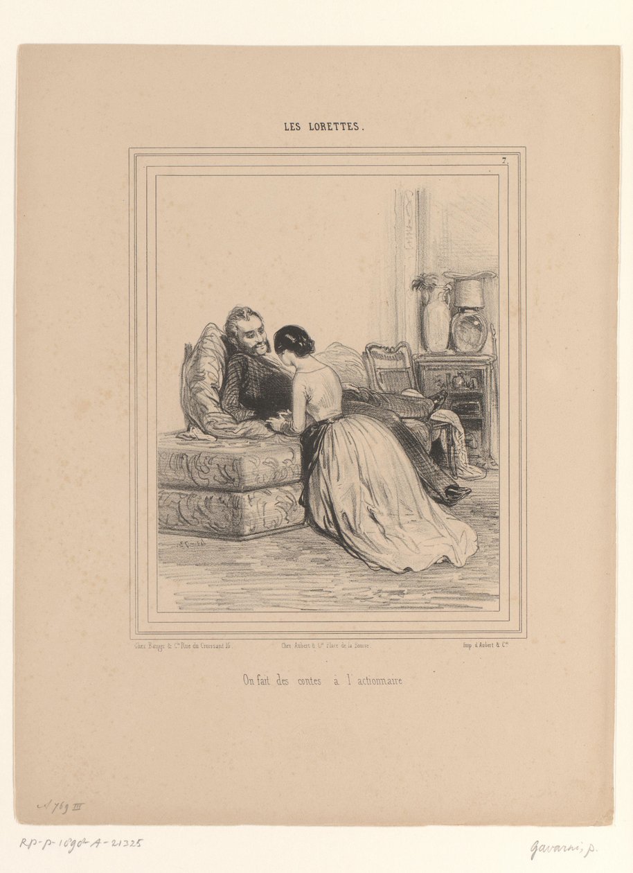 Woman Makes a Proposal to Her Husband by Paul Gavarni