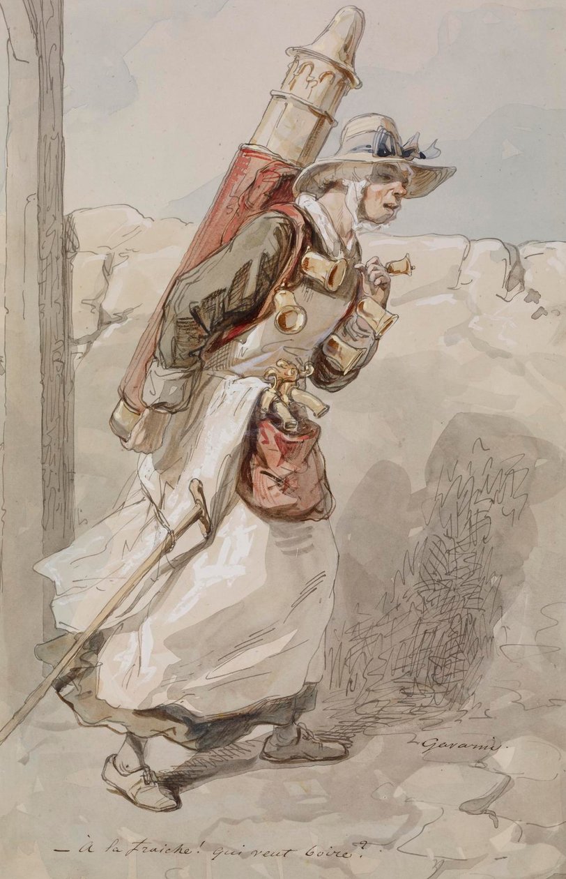 Woman Chocolate Vendor by Paul Gavarni