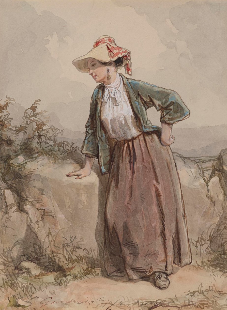 Young Peasant Woman by Paul Gavarni