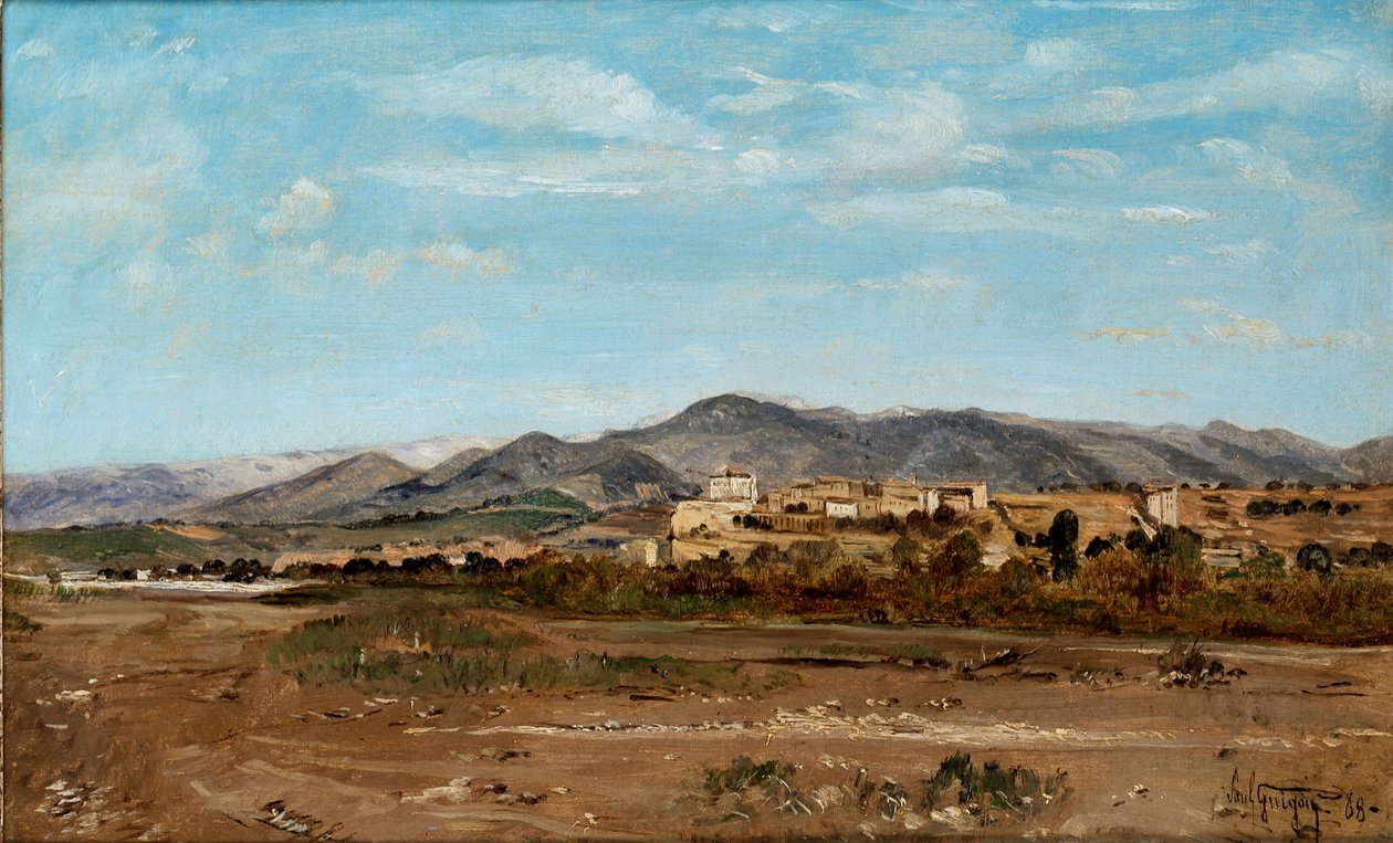 Village of Lauris, in Vaucluse on the Banks of the River Durance by Paul Guigou