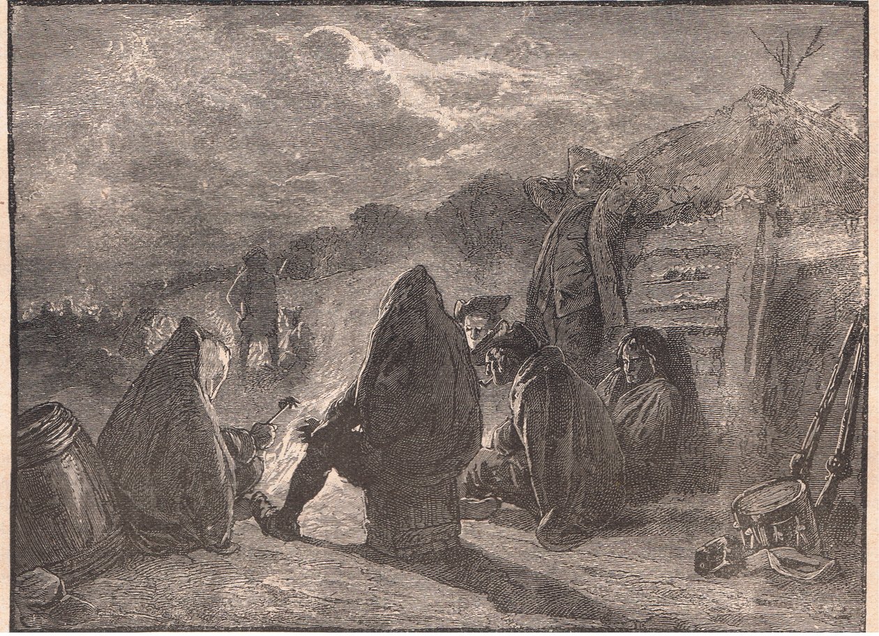 Washington at the Valley Forge by the camp fire by Paul Hardy