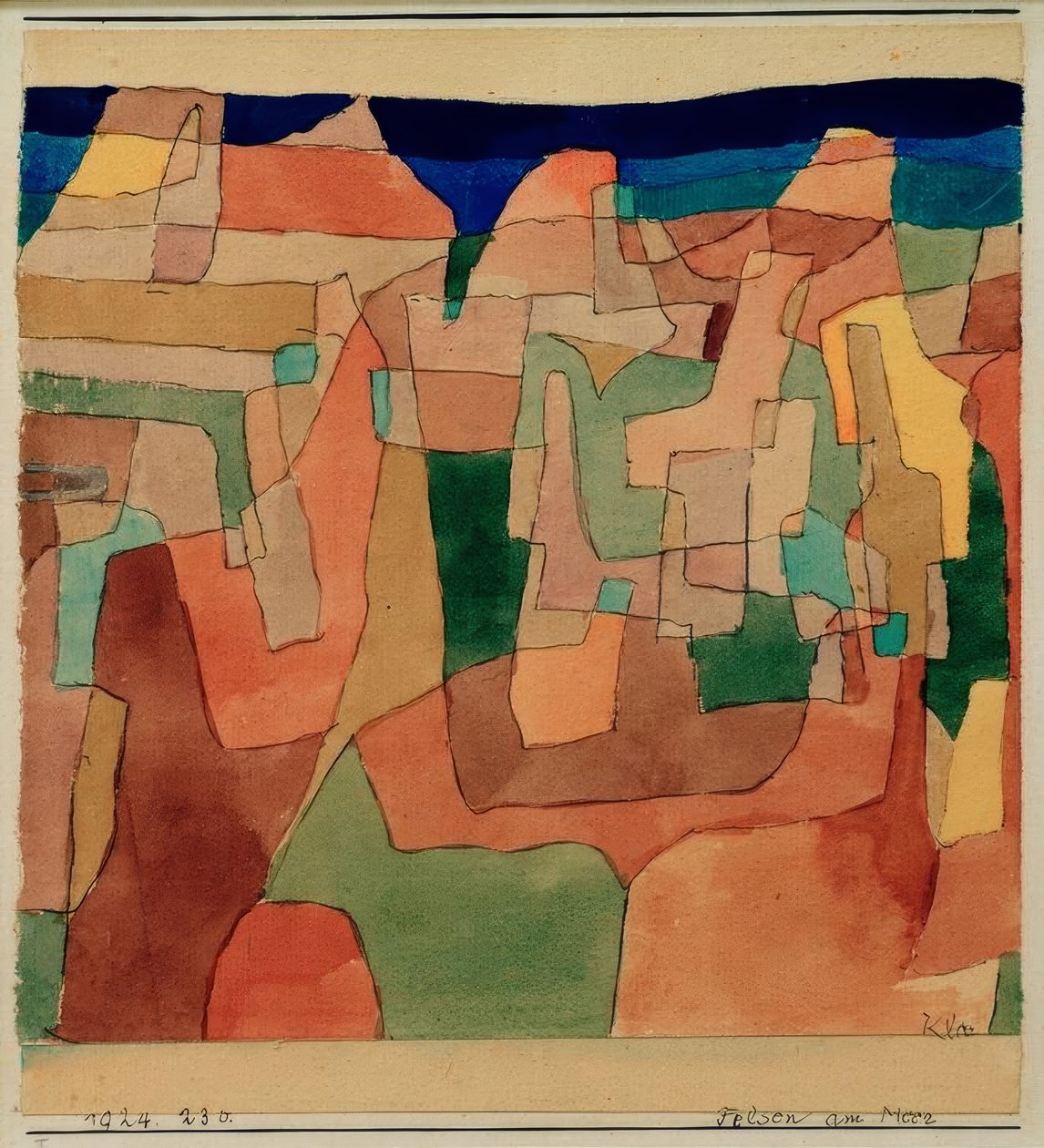 Rocks by the Sea by Paul Klee: Premium art reproduction