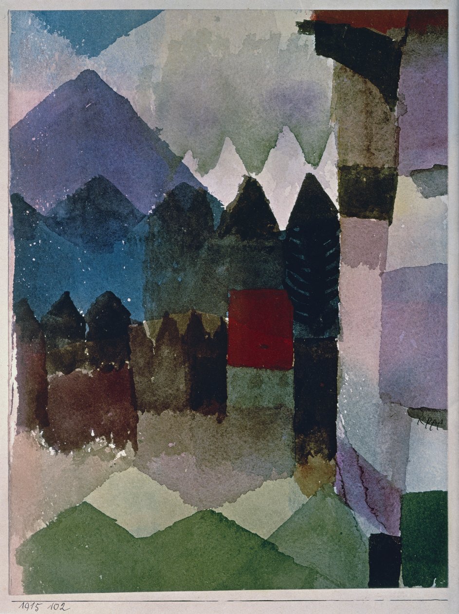 Fohn Wind in Franz Marc's Garden by Paul Klee